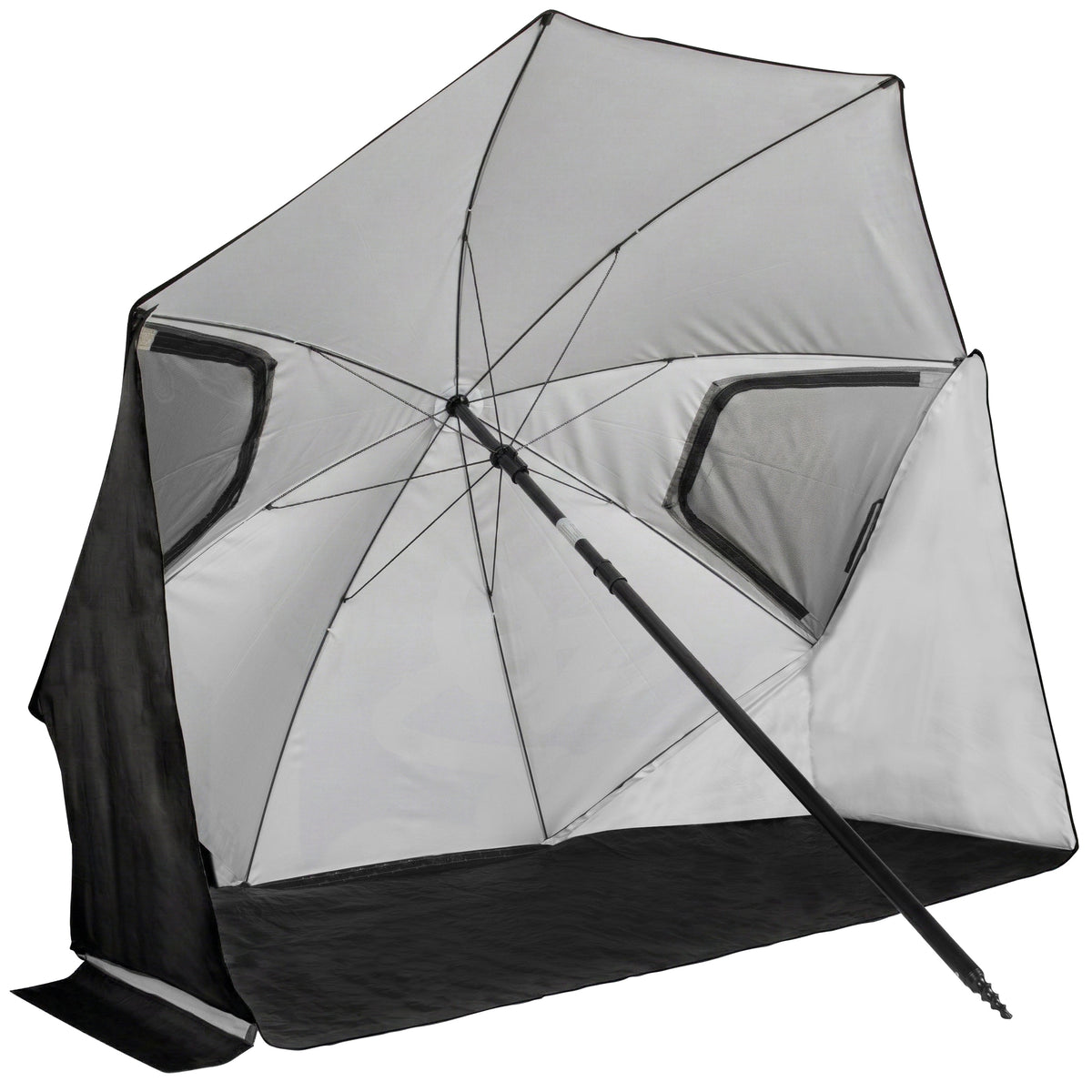 VirtuFit Strandparasol Premium - Windschutz - Strandzelt - 200 cm - Schwarz - Zweite Chance
