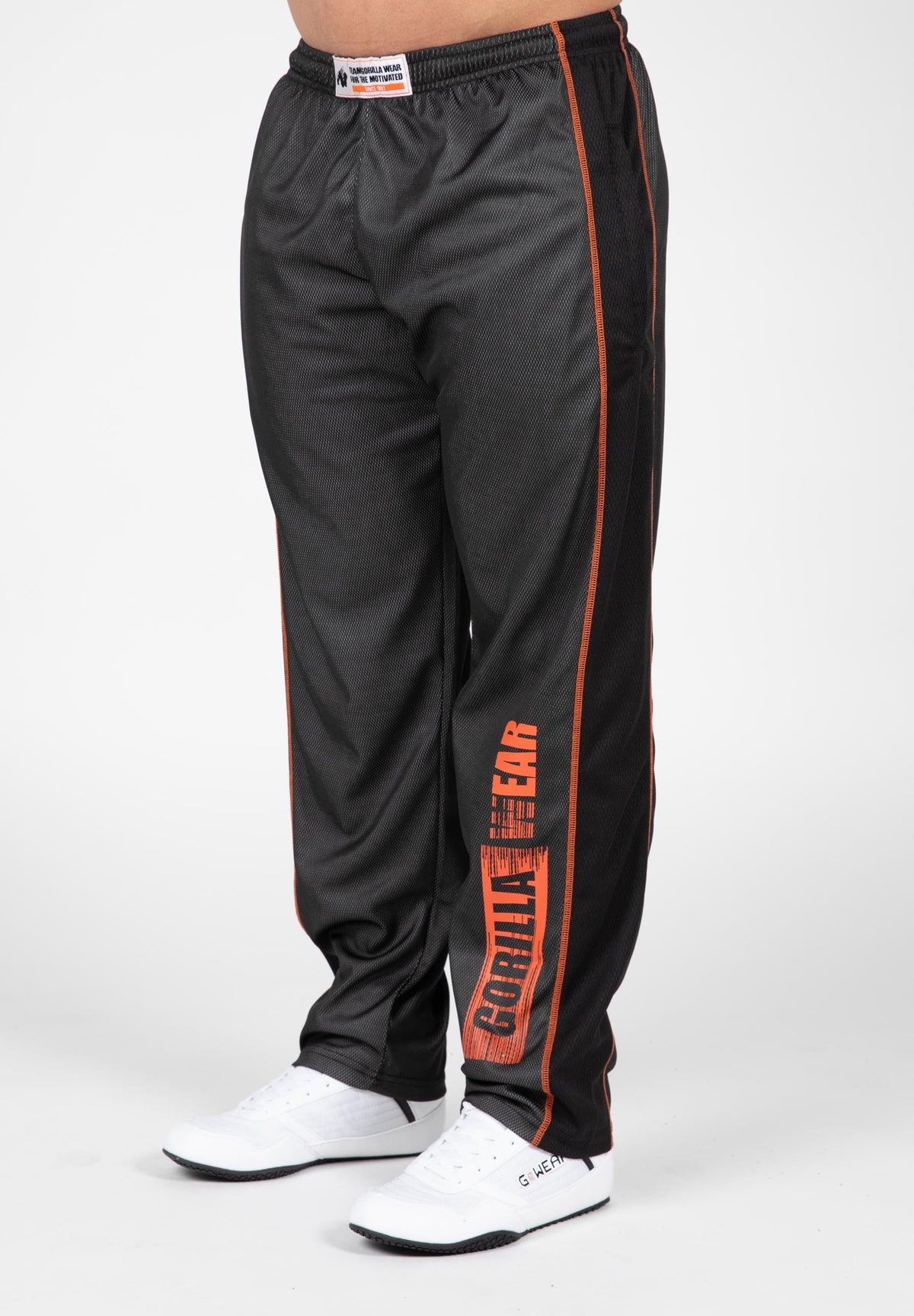 Gorilla Wear Wallace Mesh Pants - Grijs/Oranje - Hoofdafbeelding