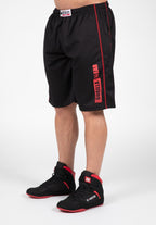 Gorilla Wear Wallace Mesh Shorts - Zwart/Rood - Hoofdafbeelding