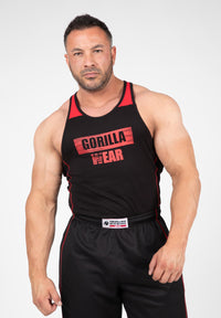 Gorilla Wear Wallace Tank Top - Zwart/Rood - Hoofdafbeelding