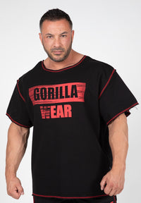 Gorilla Wear Wallace Workout Top - Zwart/Rood - Hoofdafbeelding