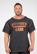 Gorilla Wear Wallace Workout Top - Grijs/Oranje - Hoofdafbeelding
