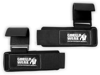 Gorilla Wear Weight Lifting Hooks - Zwart/Wit - Hoofdafbeelding