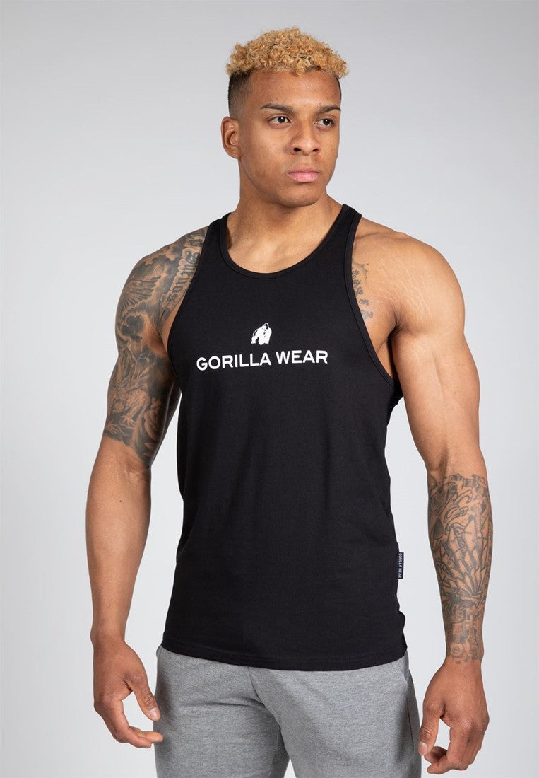 Gorilla Wear Carter Stretch Tank Top - Zwart - Hoofdafbeelding