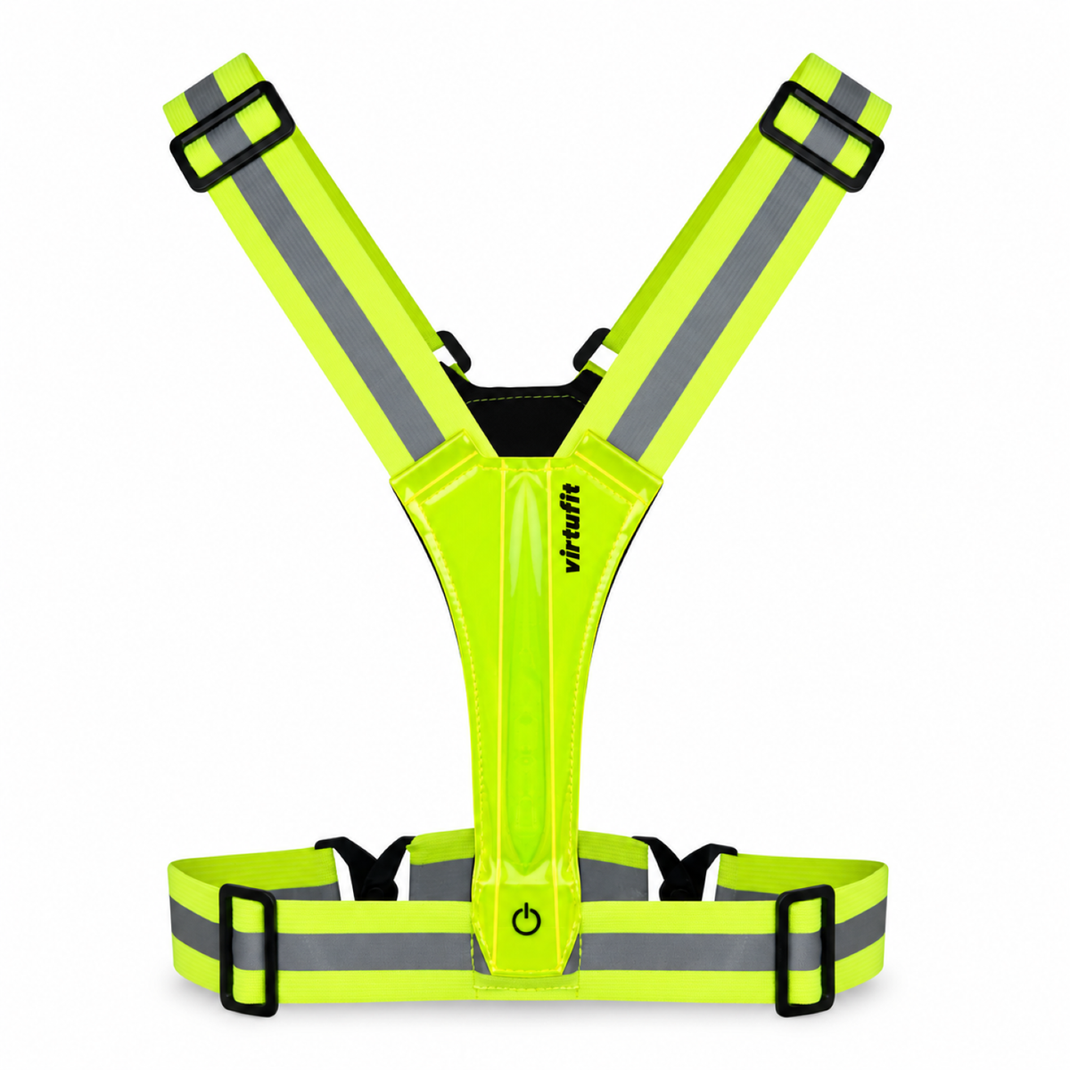 VirtuFit Reflektierende Sicherheitsweste mit LED - Lauflichter - Set von 2