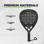 VirtuFit Fusion Pro Padel Racket - Schwarz - Silver