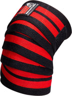 Gorilla Wear Knee Wraps - Zwart/Rood - In gebruik