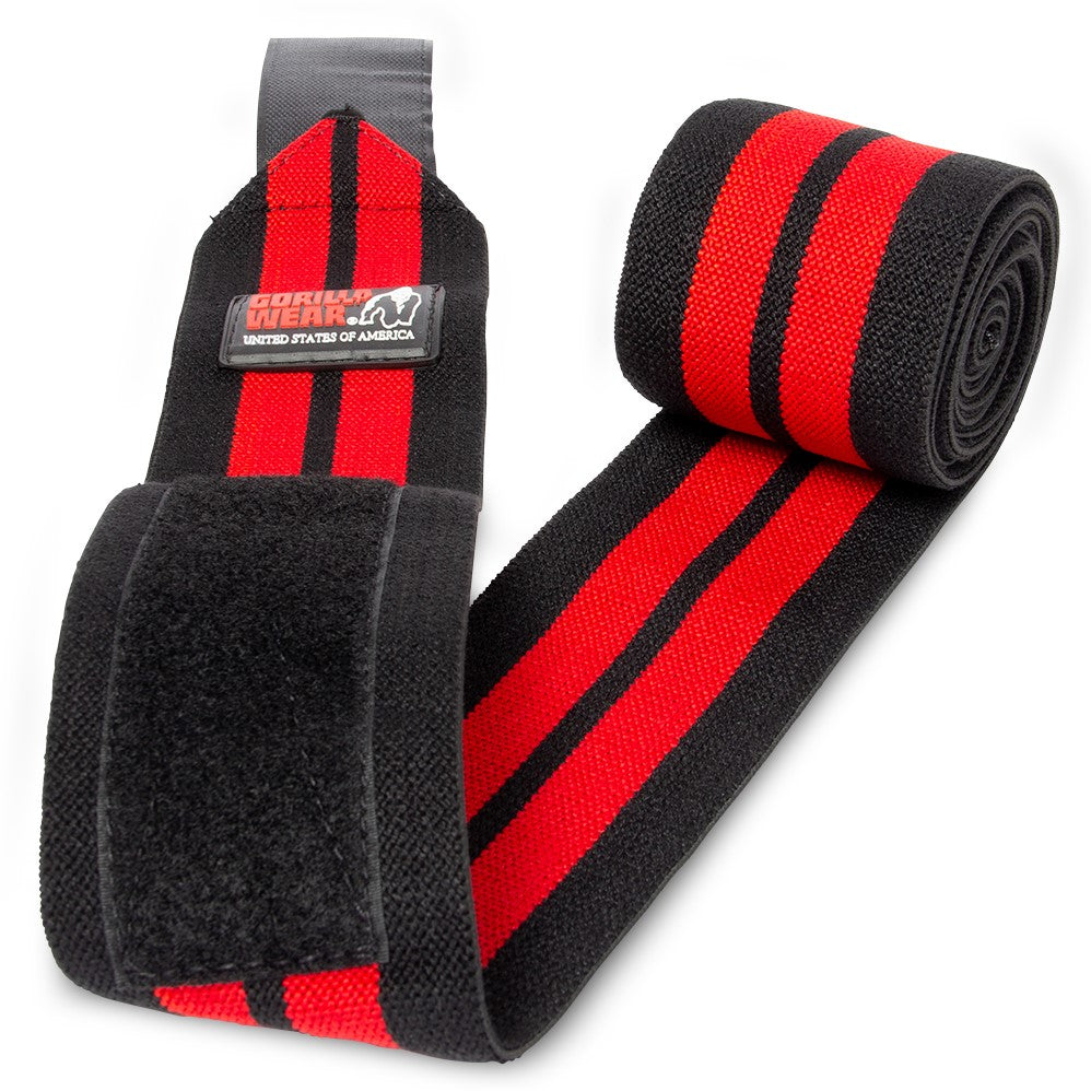 Gorilla Wear Knee Wraps - Zwart/Rood - Afbeelding 6