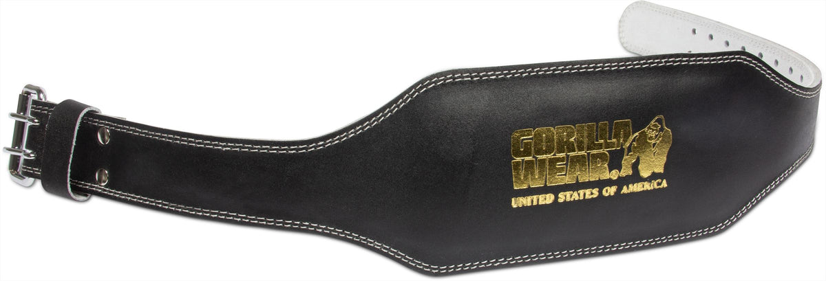 Gorilla Wear Halterriem - 6 Inch Leren Lifting Belt - Zwart/Goud - Afbeelding 5