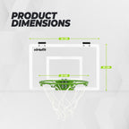 VirtuFit Pro Mini Basketballbrett mit 2 Bällen und Pumpe - Glow In the Dark