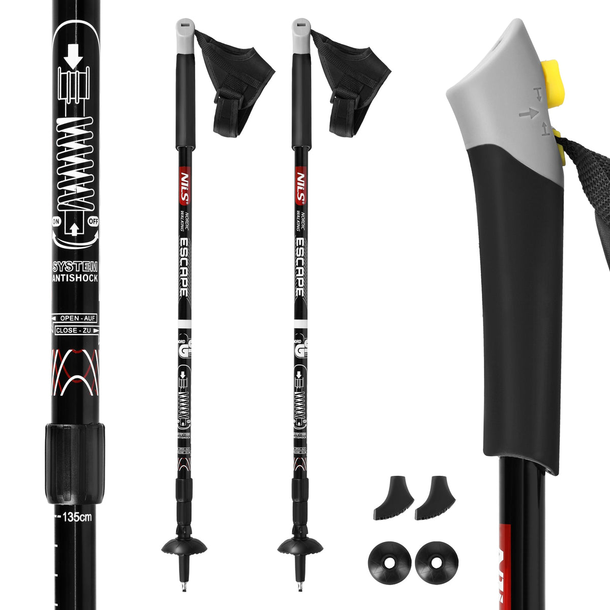 NILS Nordic Walking Stokken - Aanzicht