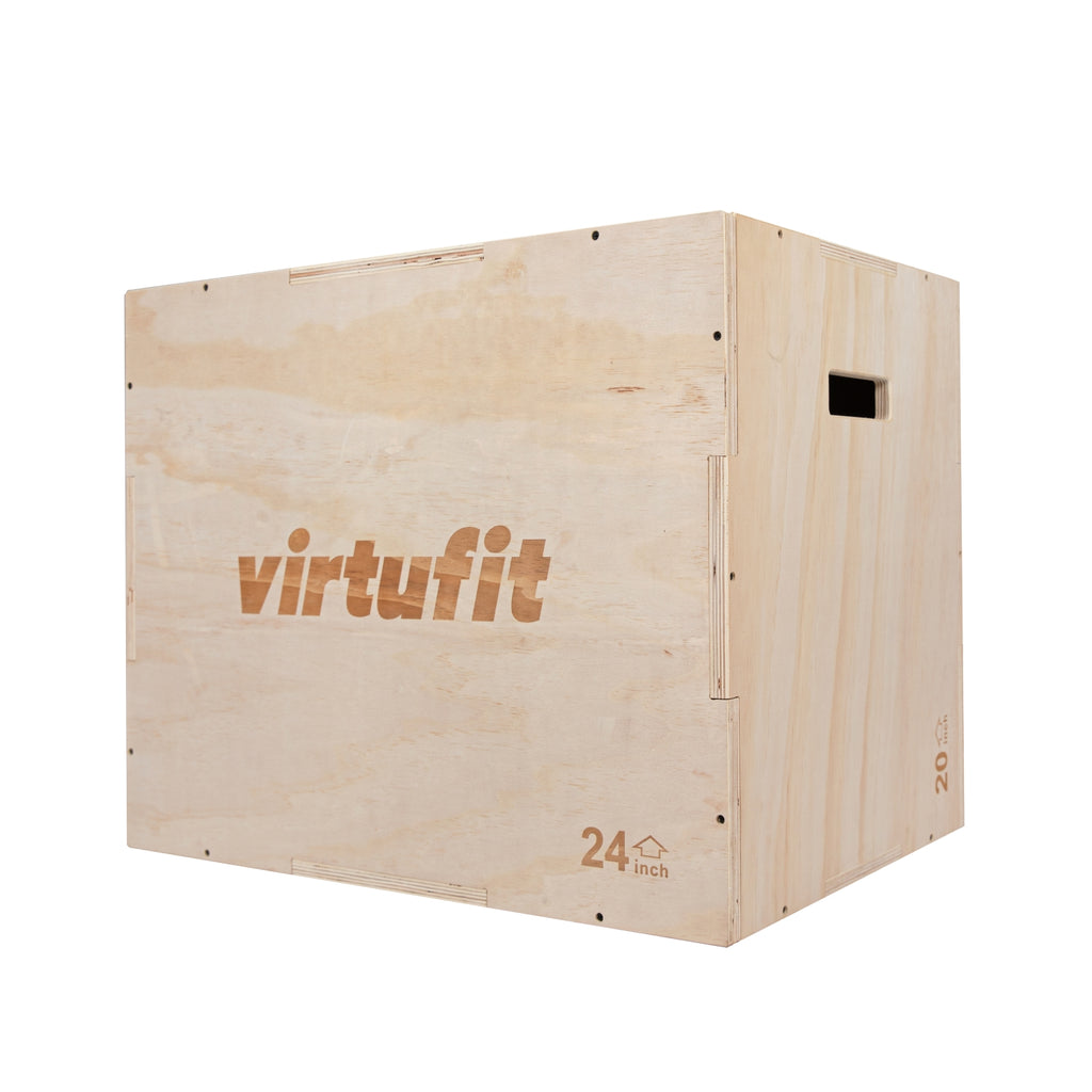 VirtuFit Holz Plyo Box 3-in-1 - Groß - 50 x 60 x 75 cm