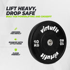 VirtuFit Bumper Plate - Olympische Hantelscheibe aus Gummi - 50 mm - 10 kg