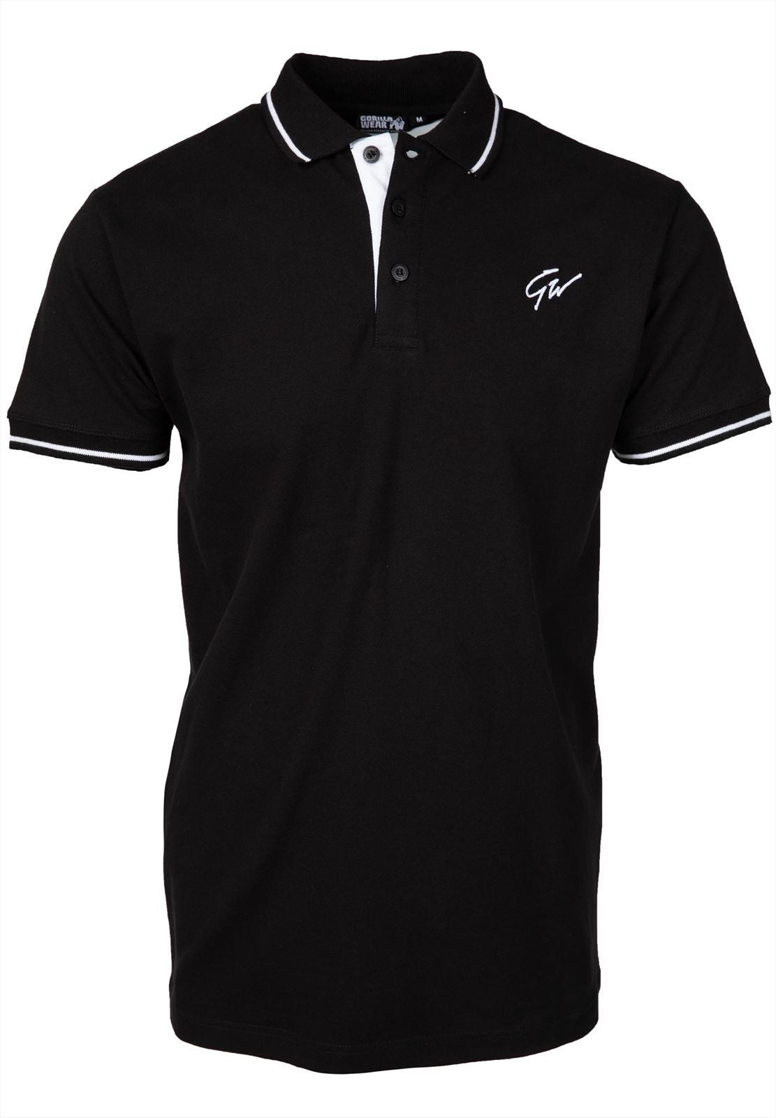Gorilla Wear Delano Polo - Zwart/Wit - Afbeelding 6