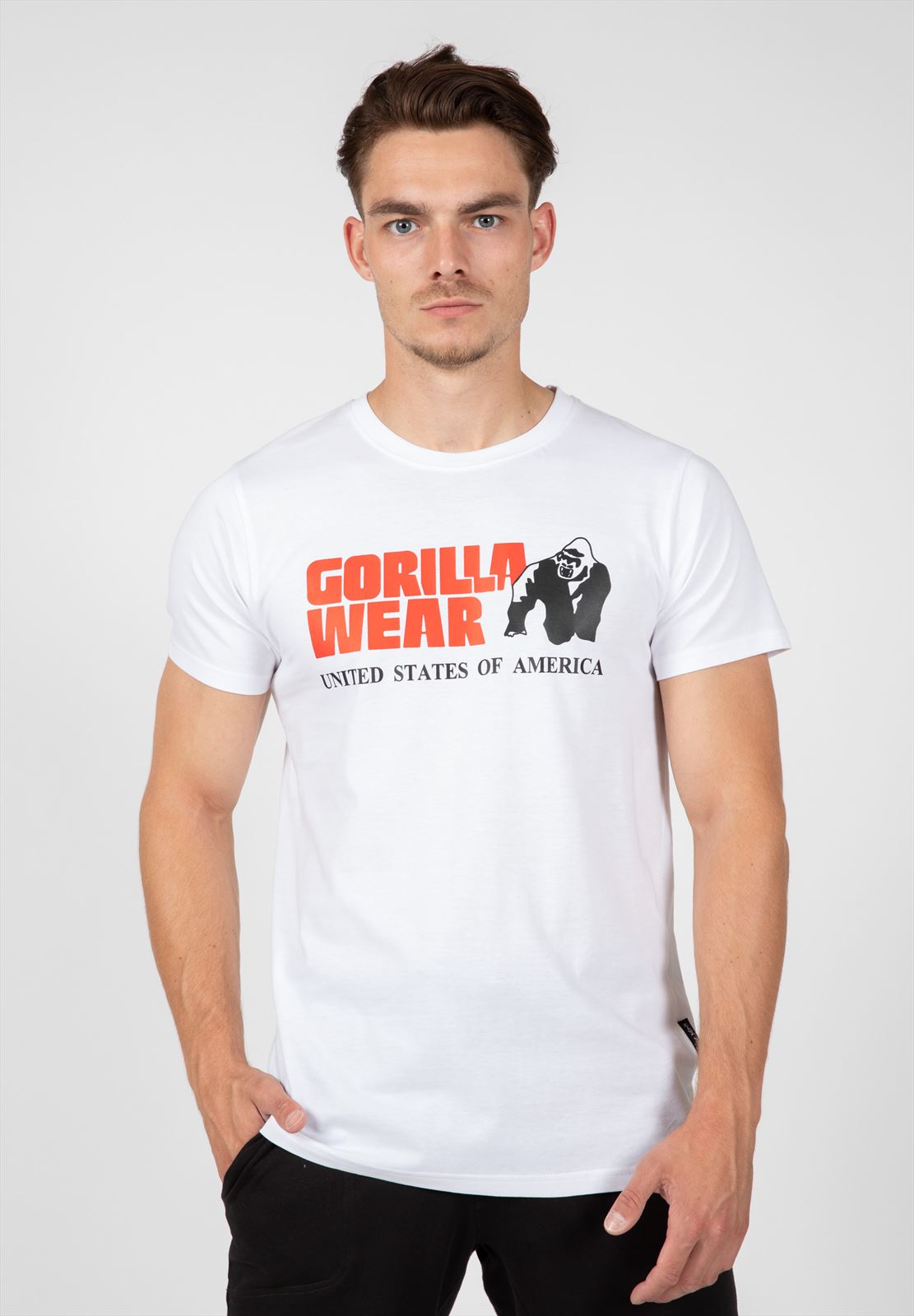 Gorilla Wear Classic T-shirt - Wit - In gebruik
