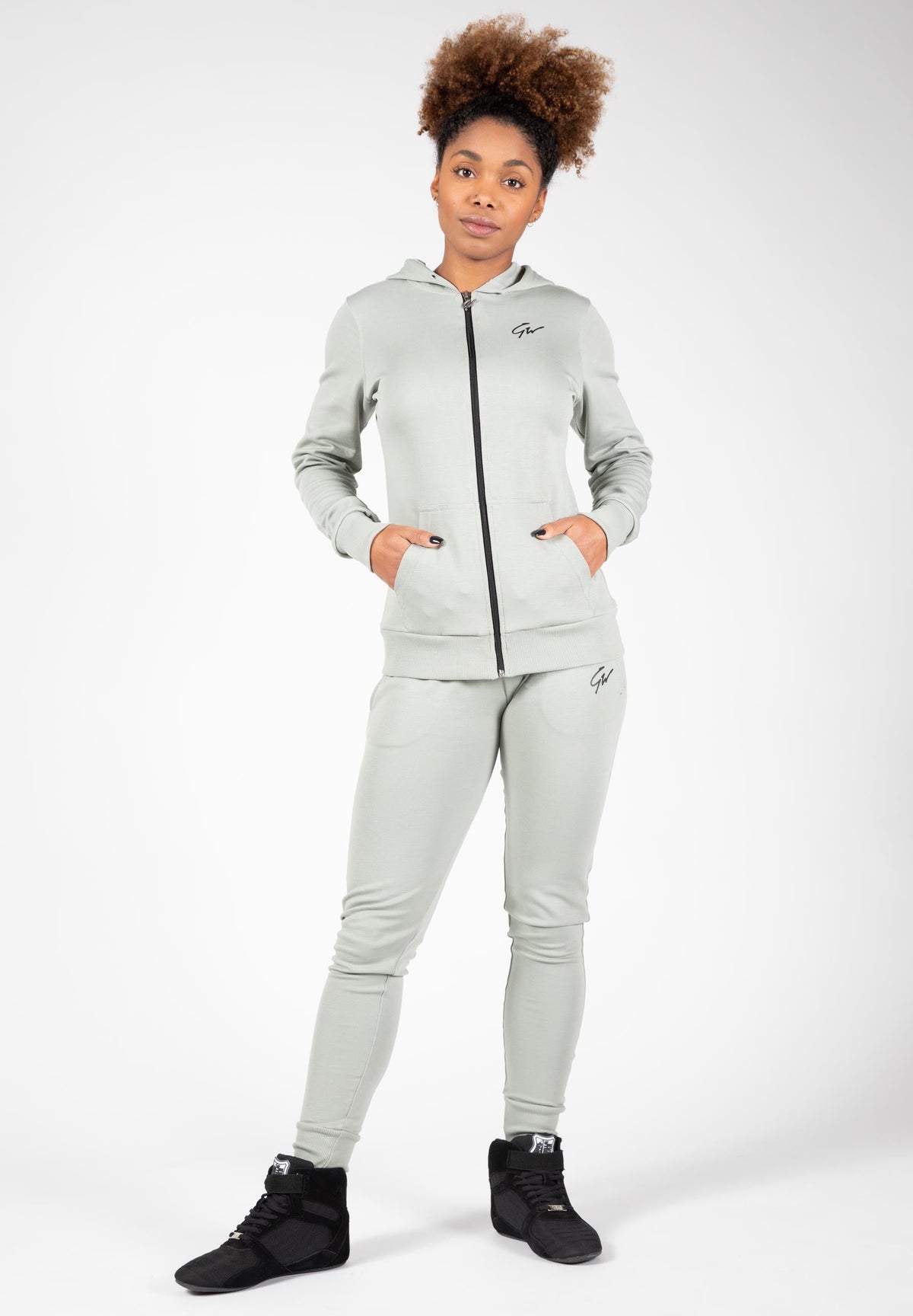 Gorilla Wear Pixley Sweatshorts - Lichtgroen - In gebruik