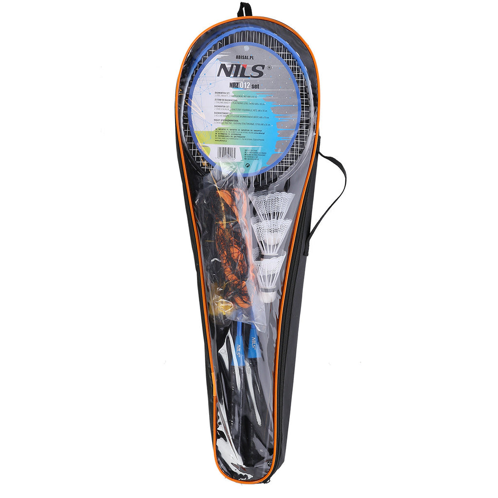 NILS Steeltec Badmintonset - Complete Set - Blauw/Zwart - Aanzicht