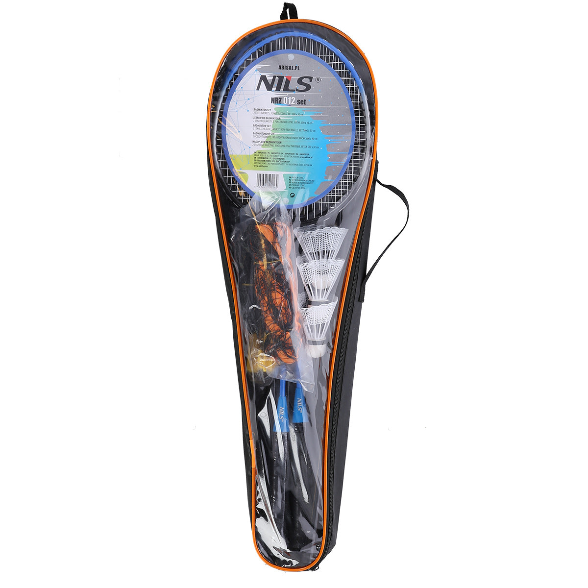 NILS Steeltec Badmintonset - Complete Set - Blauw/Zwart - Aanzicht