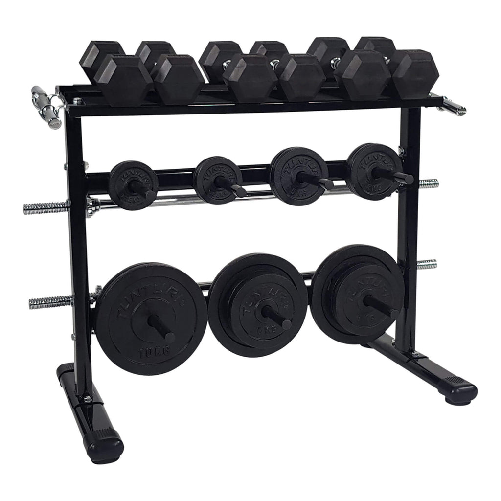Tunturi Opbergrek - voor Dumbbells / Halterschijven / Halterstangen - Aanzicht