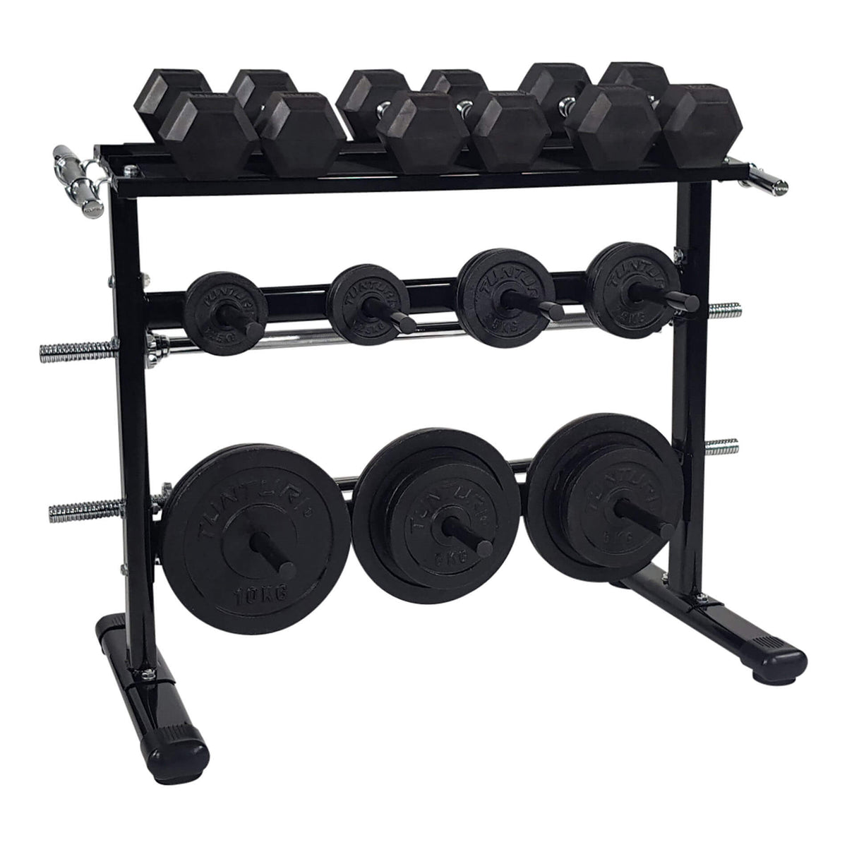 Tunturi Opbergrek - voor Dumbbells / Halterschijven / Halterstangen - Aanzicht