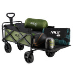 NILS Camp Opvouwbare Bolderkar - Groen - 150L - Aanzicht