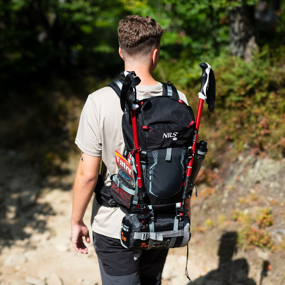 NILS Camp Rugzak Northlake - Zwart - 30L + 10L - Aanzicht