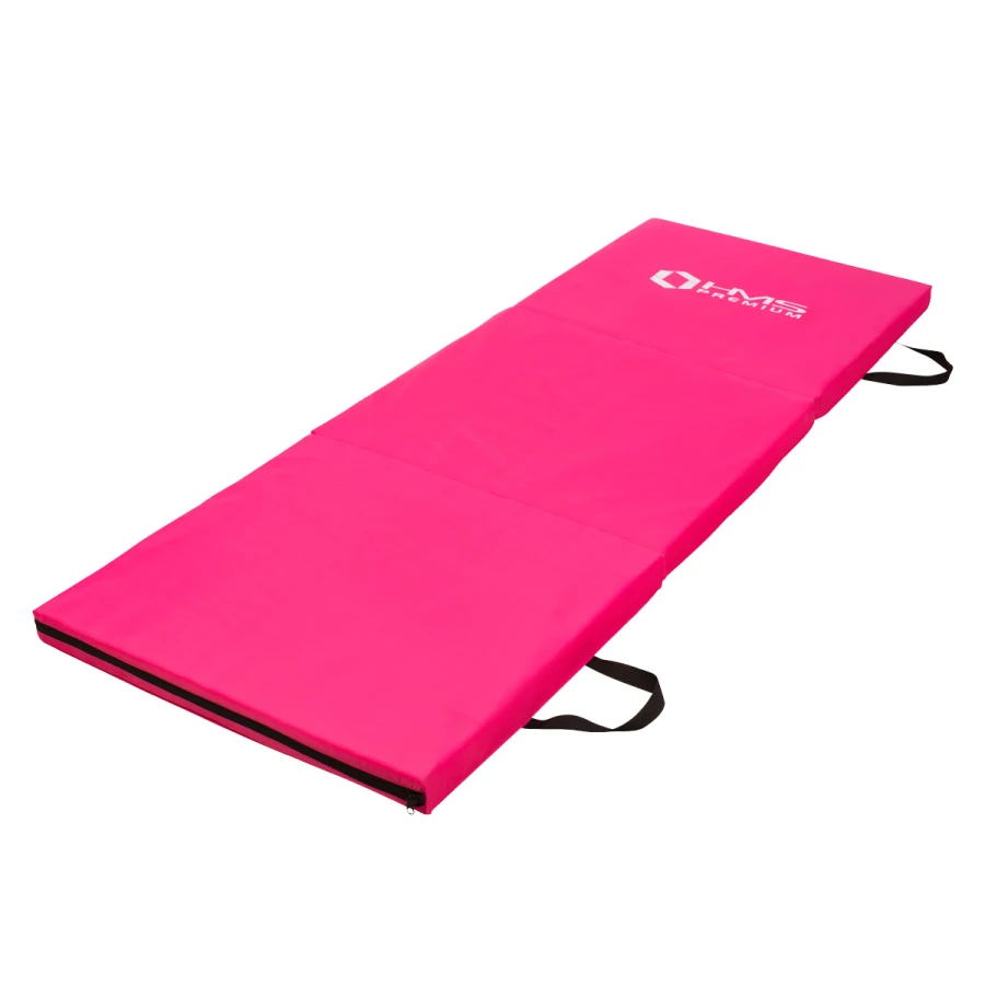 HMS Premium Opvouwbare Fitness Mat - Roze - Aanzicht
