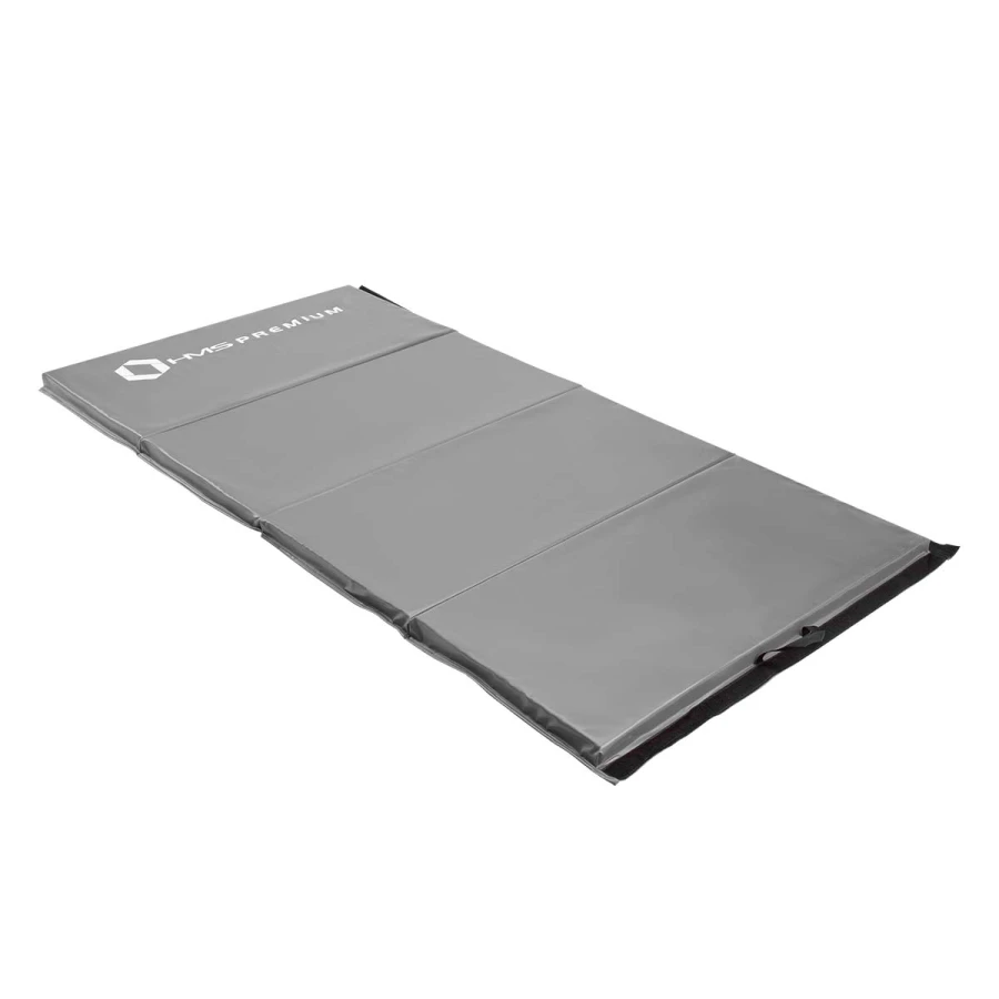 HMS Premium Opvouwbare Fitness Mat - Grijs - Aanzicht