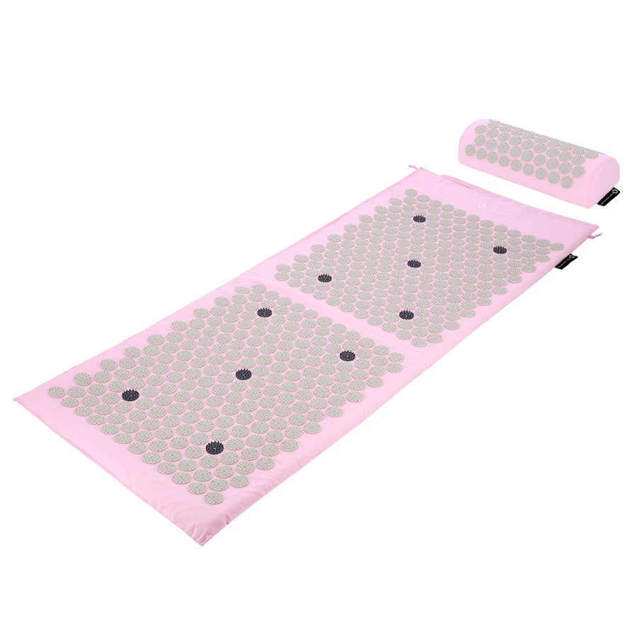 HMS Premium Spijkermat met Spijkerkussen - Roze/Grijs - Aanzicht