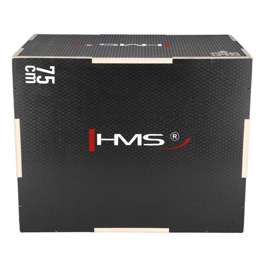 HMS Fitness Plyobox Hout - 75 x 60 x 50 cm - Zwart - Aanzicht