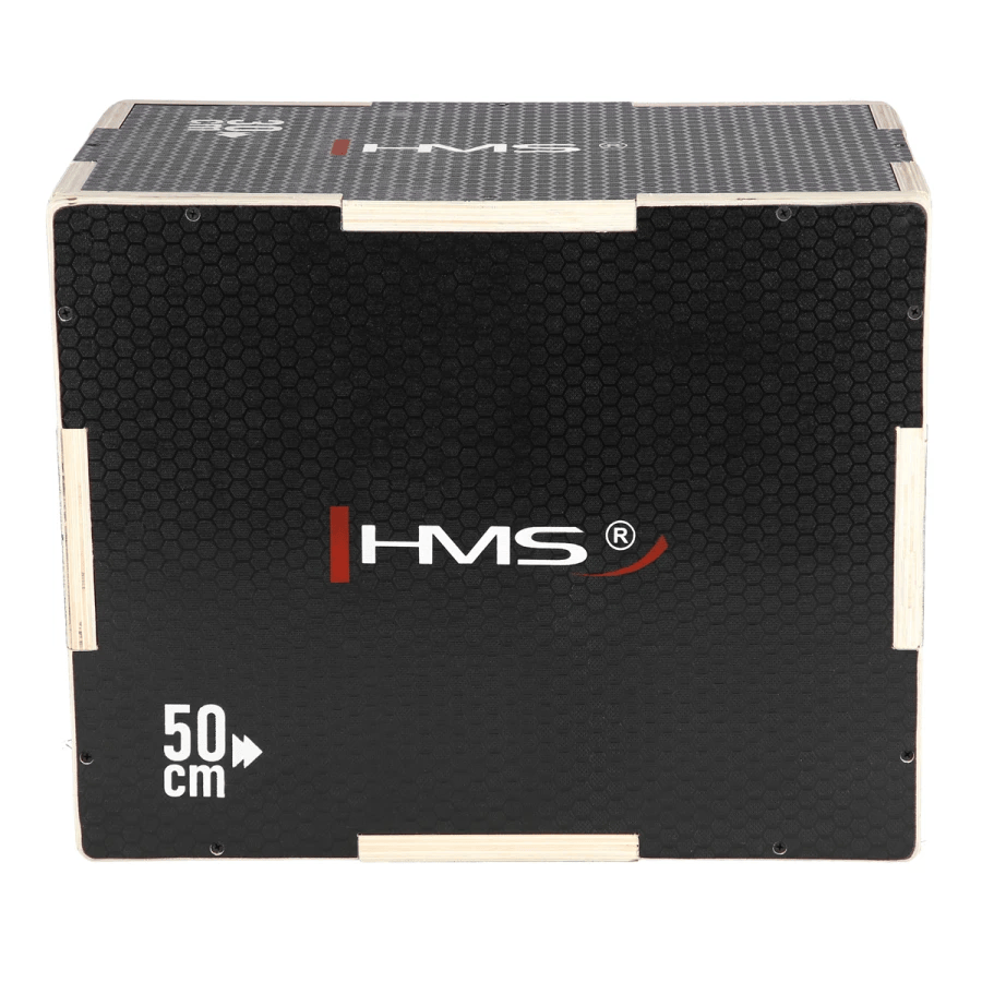 HMS Fitness Plyobox Hout - 50 x 40 x 30 cm - Zwart - Aanzicht