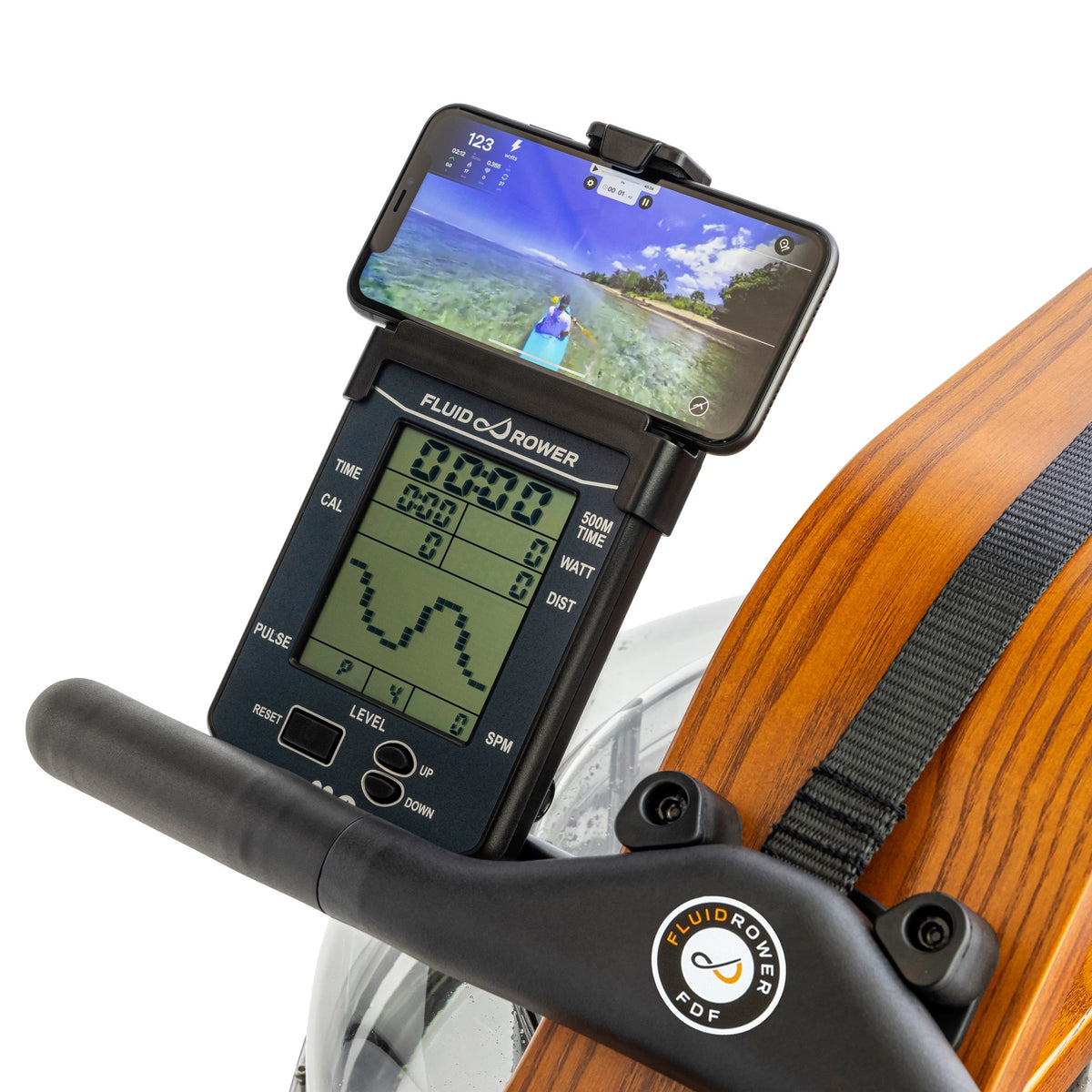 Fluid Smart Phone Holder - Telefoonhouder - Geschikt voor V & XL Roeitrainers - Aanzicht
