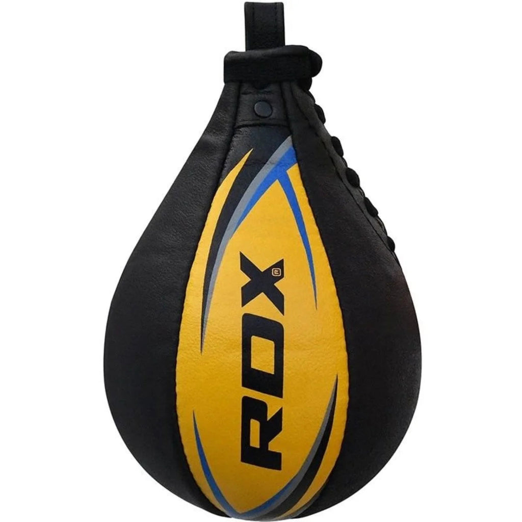 RDX Sports Speedbal met Swivel - Boksbal - Zwart/Geel - Aanzicht