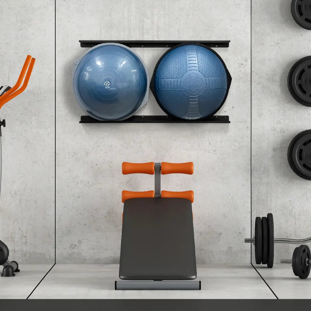 Bosu Double Storage Balance Trainer Muurbeugel - Aanzicht
