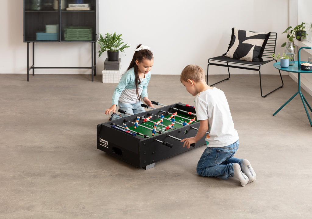 Bandito Mini Tafelvoetbal met Telescopische Stangen - Zwart - Tweedekans - Aanzicht
