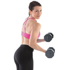 Gymstick Vinyl Dumbbell Set - 2 x 5 kg - Zwart - Aanzicht