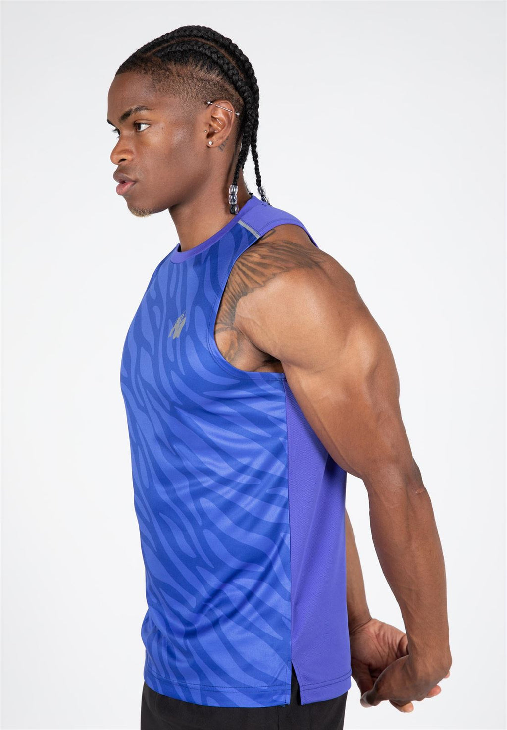 Gorilla Wear Washington Tank Top - Blauw - Aanzicht