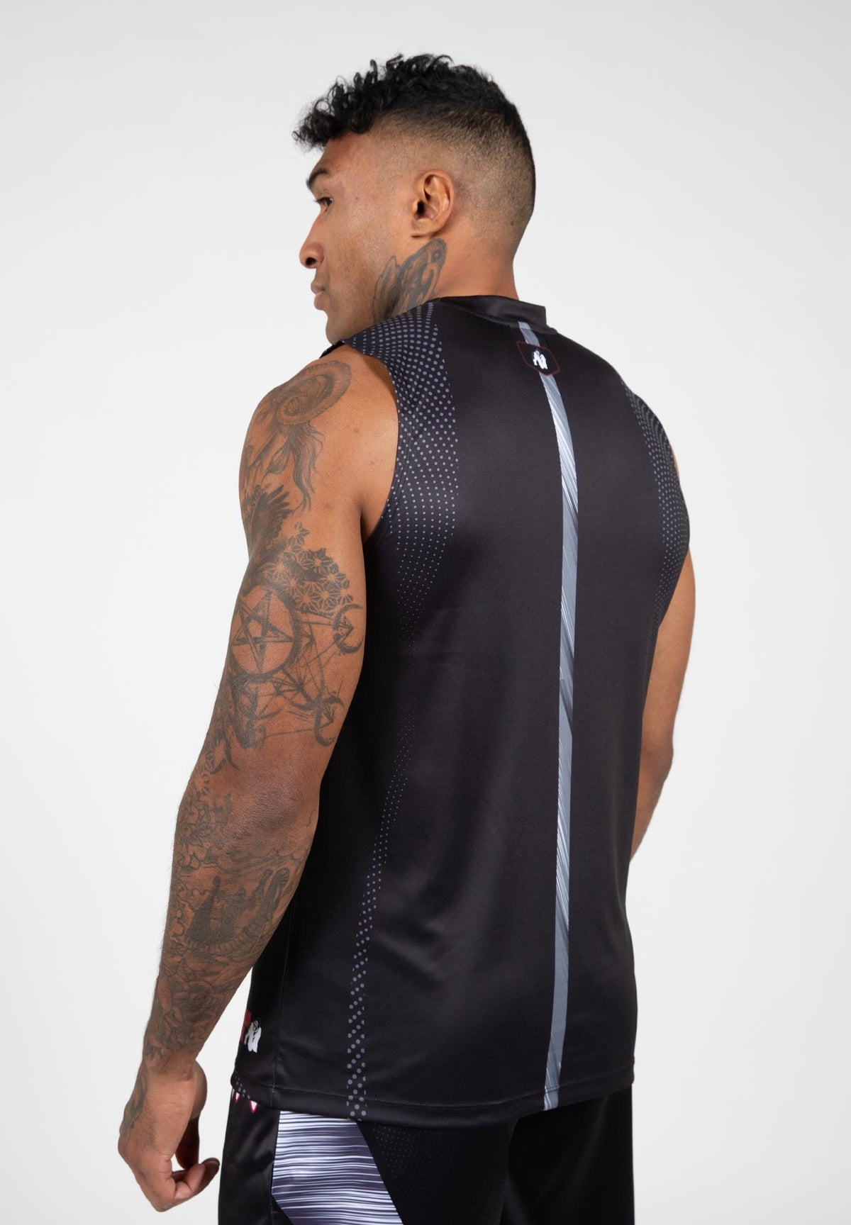 Gorilla Wear Clayton Tank Top - Zwart/Rood - Aanzicht