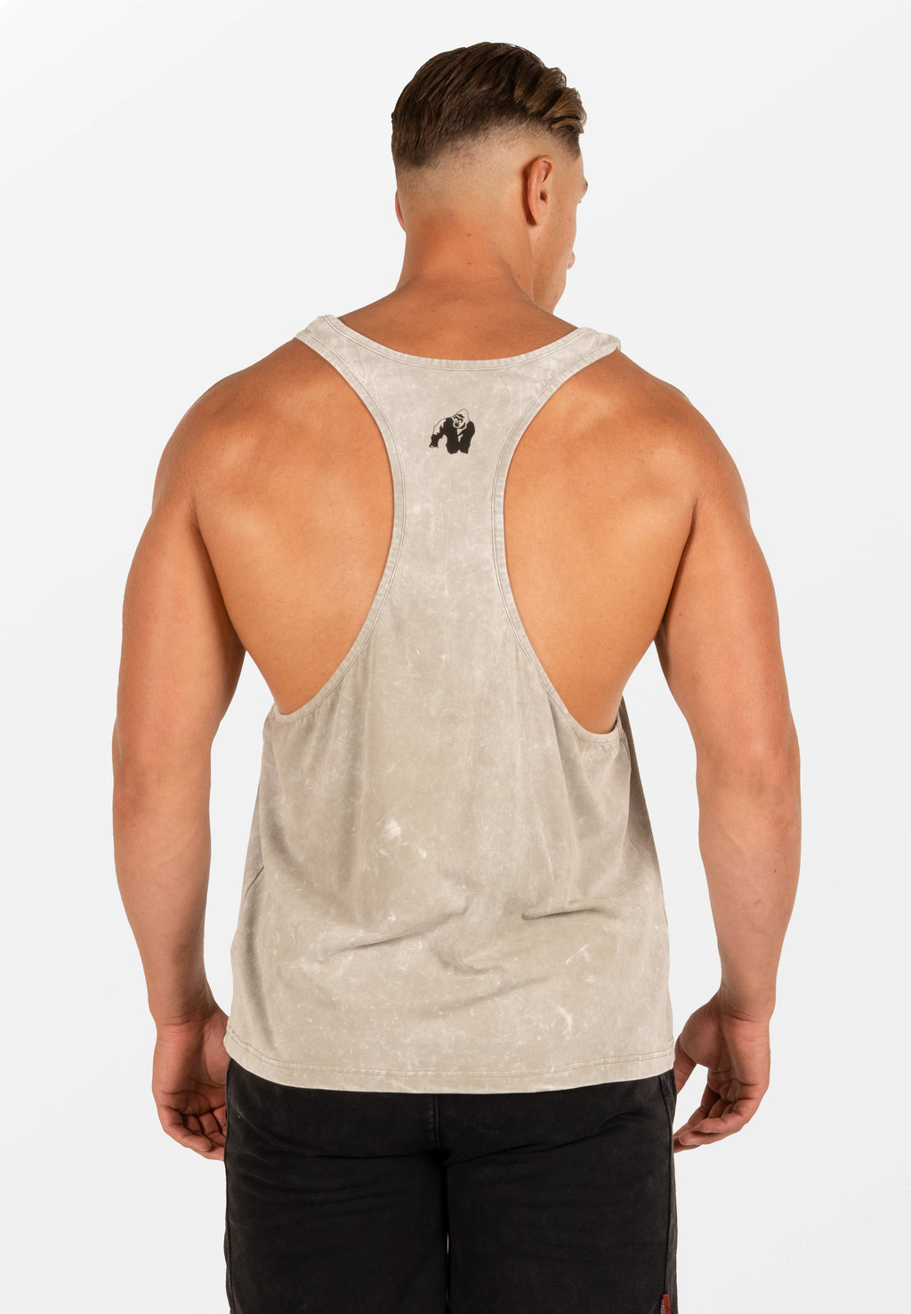 Gorilla Wear Churchill Stringer - Verwassen Groen - Aanzicht