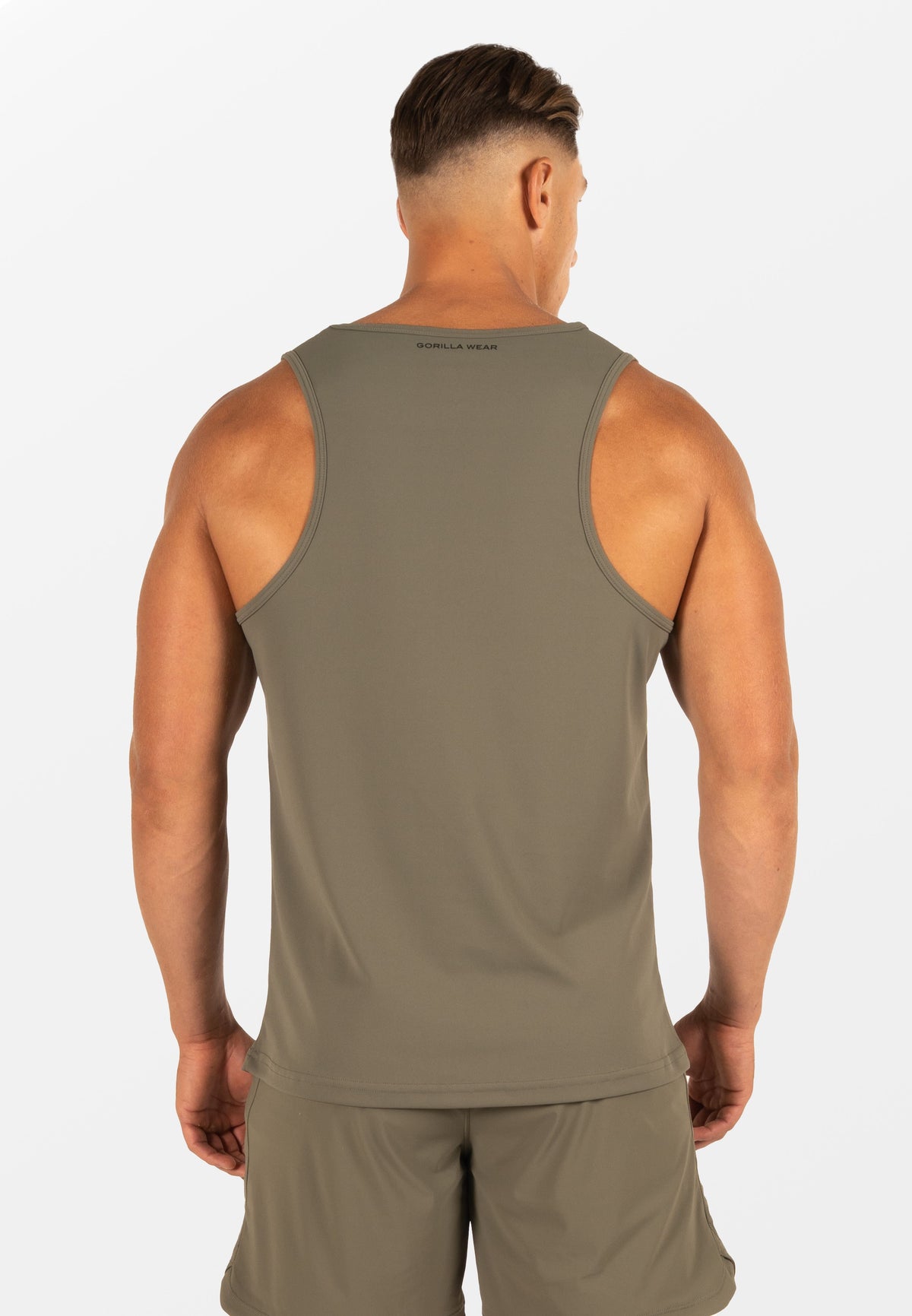 Gorilla Wear Colton Tank Top - Legergroen - Aanzicht
