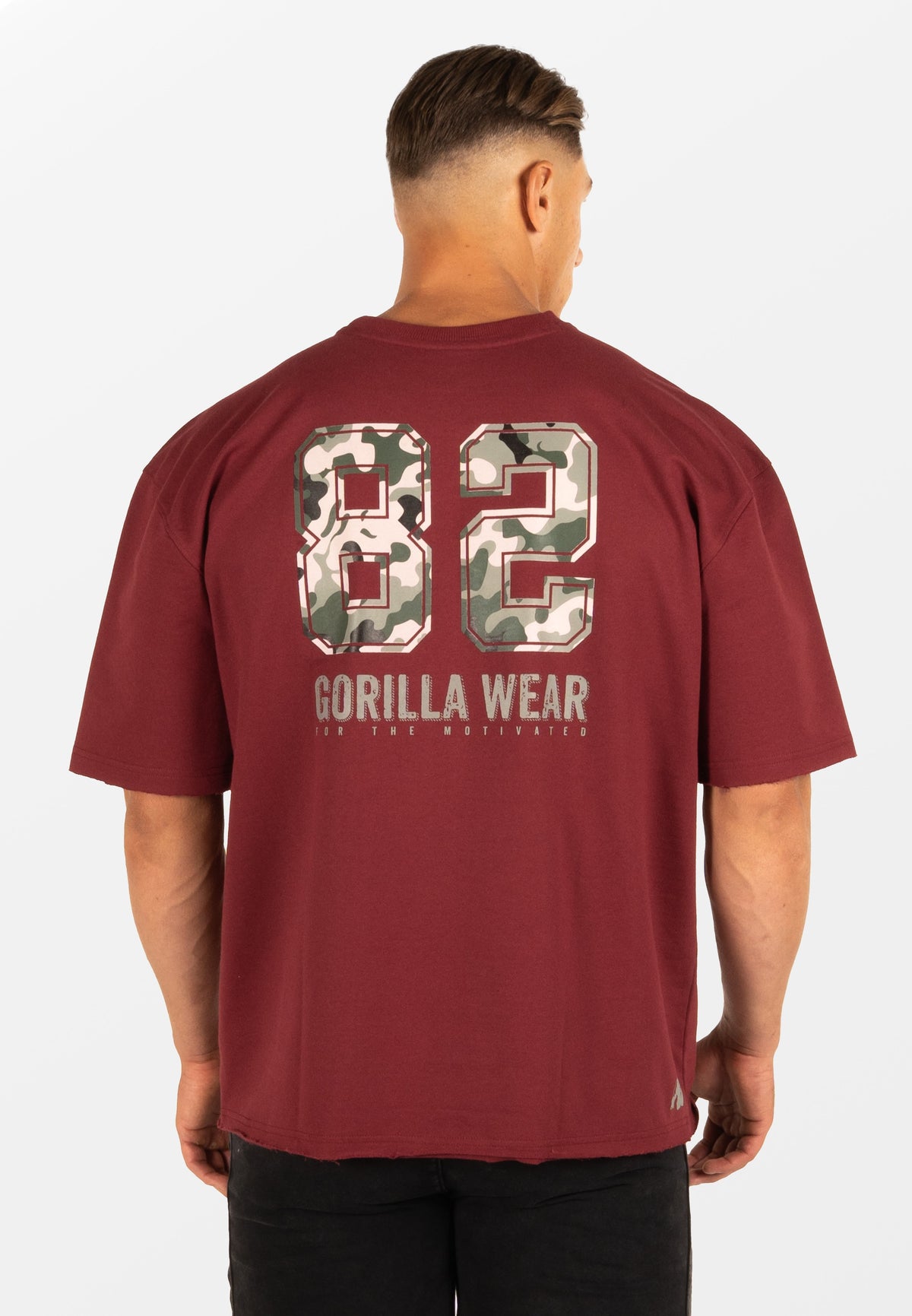 Gorilla Wear Callaway Oversized T-shirt - Bordeauxrood - Aanzicht
