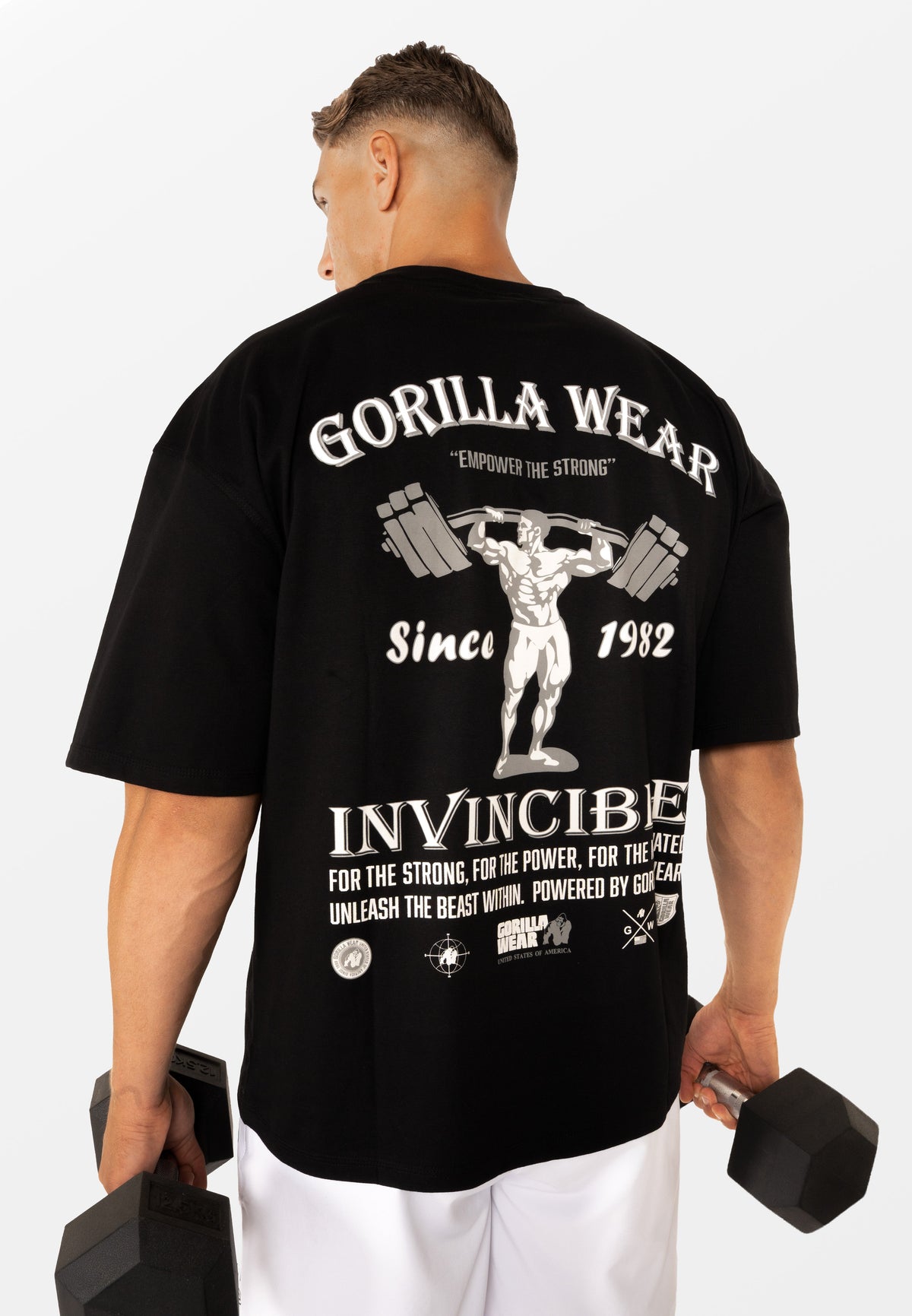 Gorilla Wear Kingston Oversized T-shirt - Zwart - Aanzicht