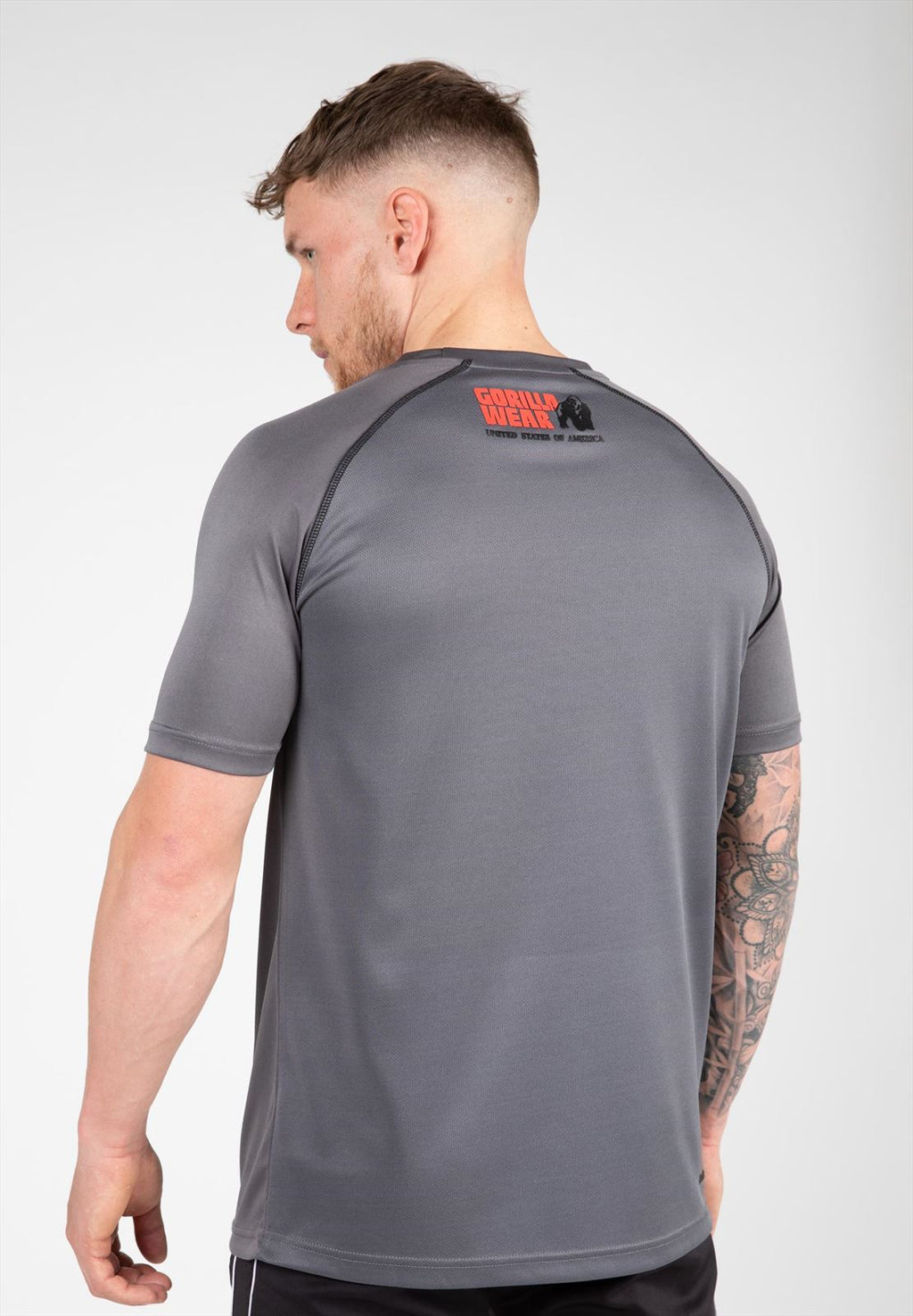 Gorilla Wear Performance T-Shirt - Grijs - Aanzicht