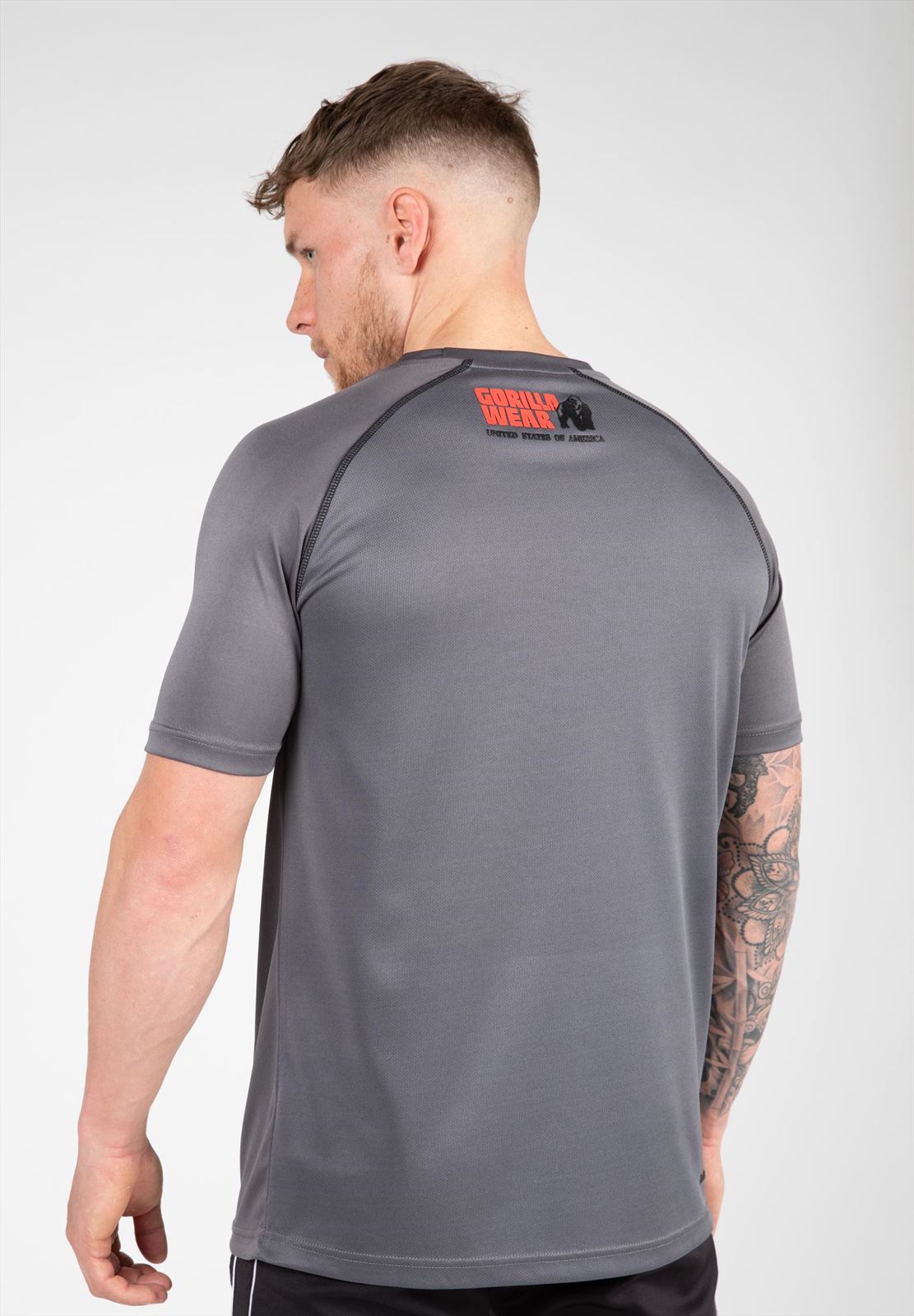 Gorilla Wear Performance T-Shirt - Grijs - Aanzicht