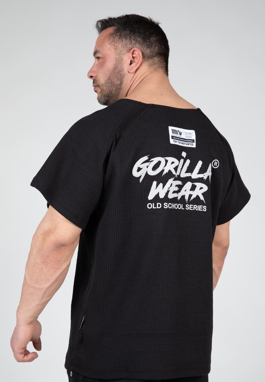 Gorilla Wear Augustine Old School Work Out Top - Zwart - Aanzicht