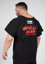 Gorilla Wear Augustine Old School Work out Top - Zwart/Rood - Aanzicht