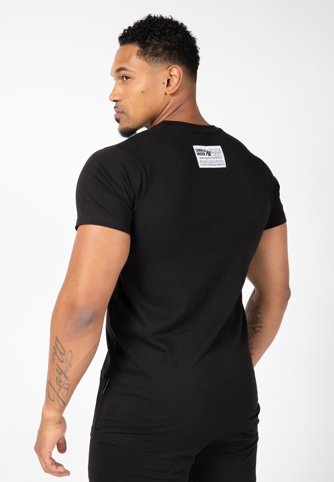 Gorilla Wear Classic T-shirt - Zwart/Goud - Aanzicht