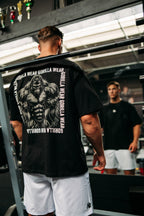 Gorilla Wear Philip Oversized T-shirt - Zwart - Aanzicht