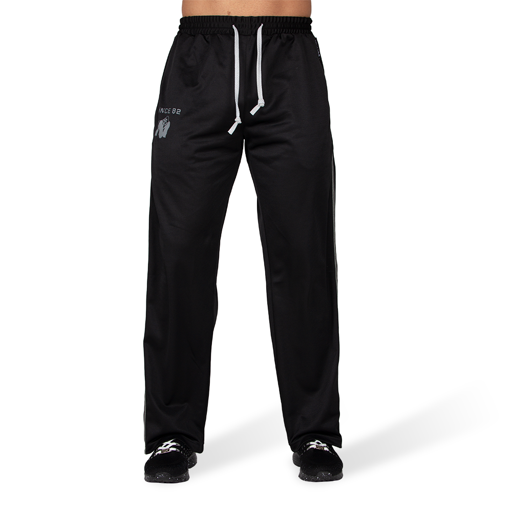 Gorilla Wear Functional Mesh Trainingsbroek - Zwart/Rood - Aanzicht