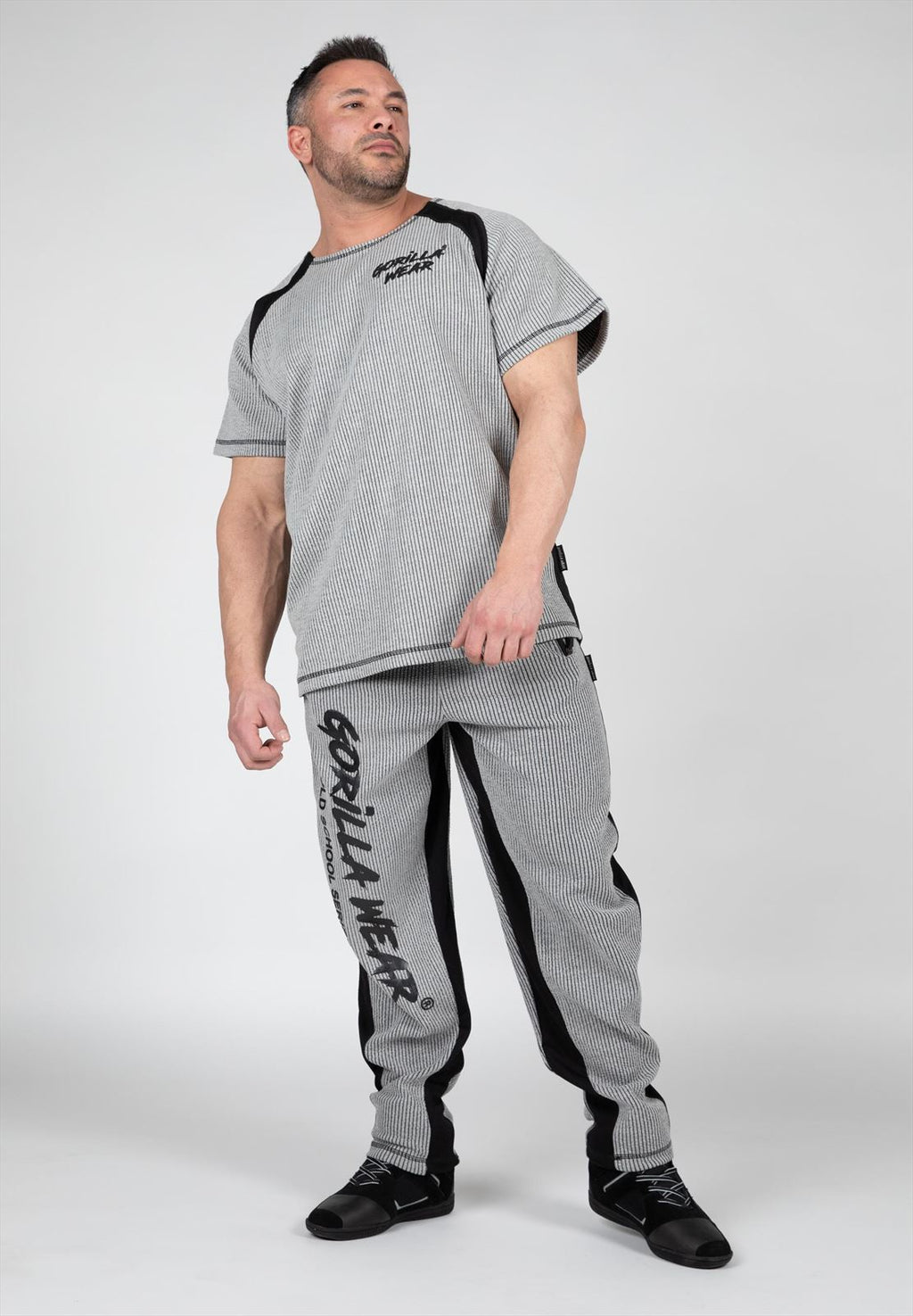 Gorilla Wear Augustine Old School Trainingsbroek - Grijs - Aanzicht